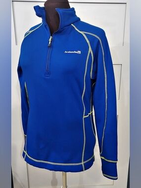 Avalanche Women's Fleece Lined Performance 1/4 Zip Jacket Blue Large Like New